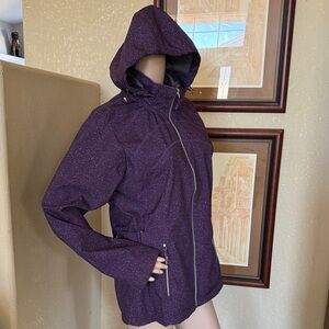 Women’s Fur lined zip hooded jacket sz XL